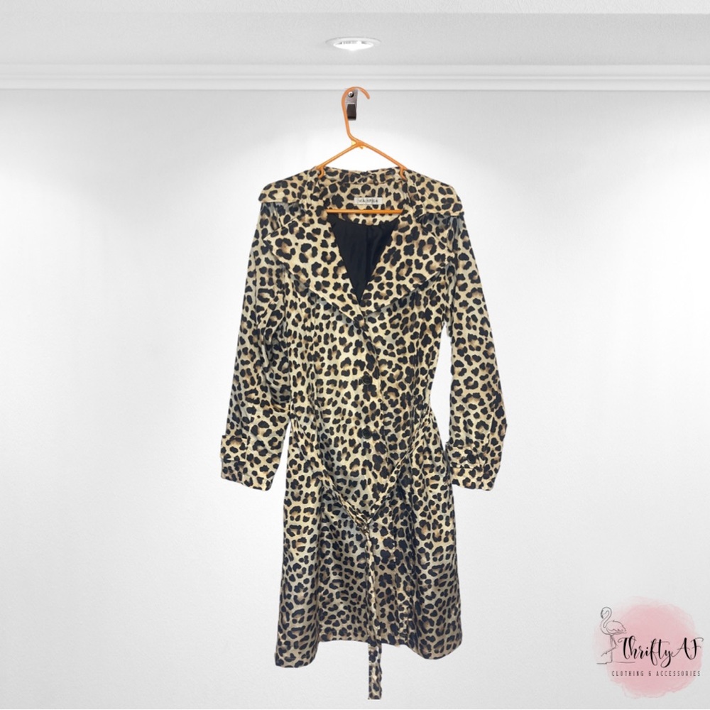 Via Spiga Leopard Rain Trench